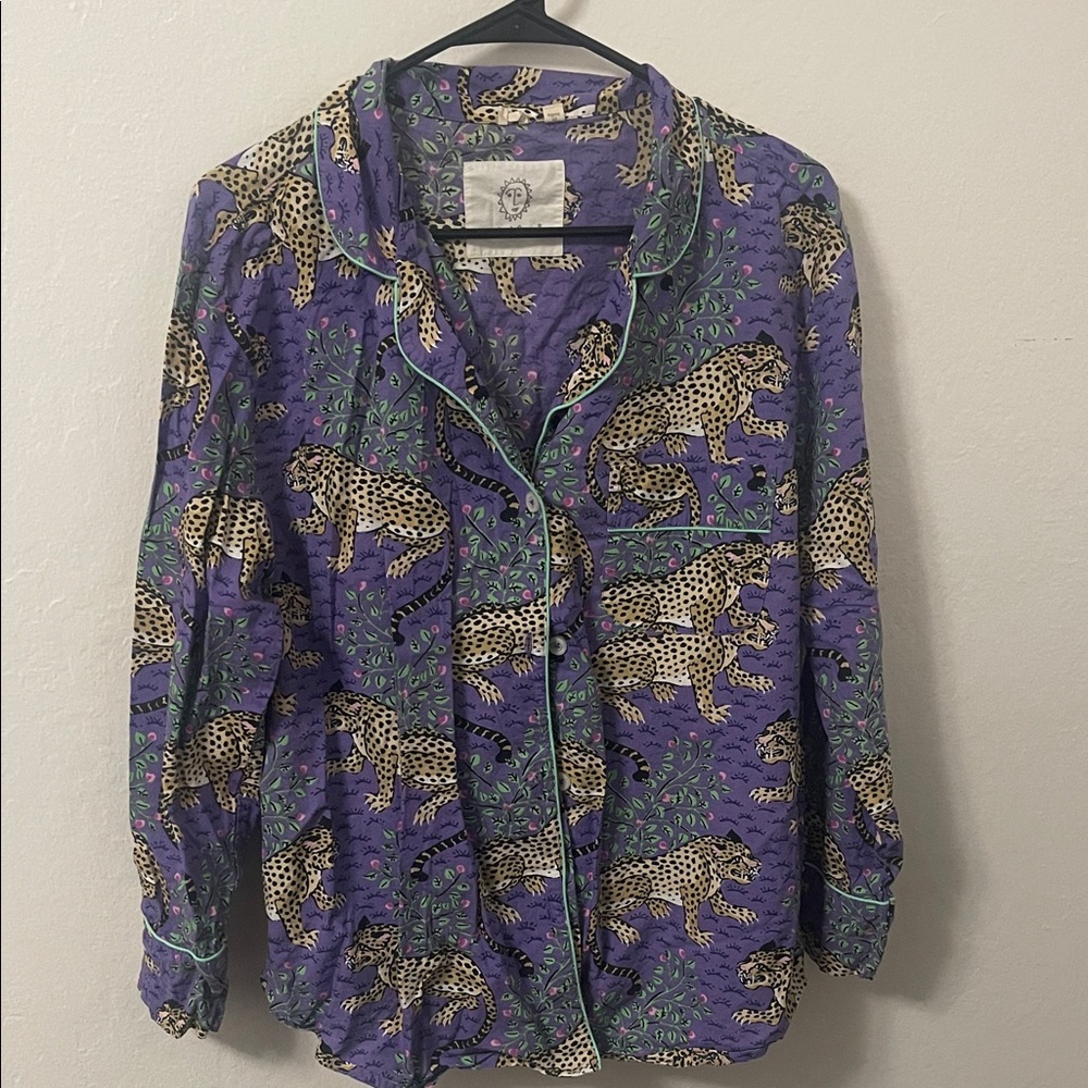 Printfresh Lavender Leopard Print Top Bagheera Size Medium